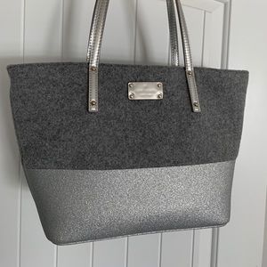 KATE SPADE ♠️ Gray & Silver Tote